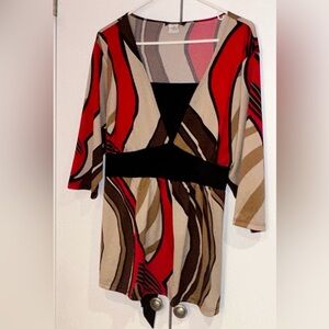 Layered look tie back blouse  Size 2X